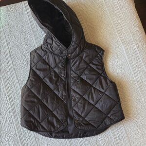 Zara Black Hooded Vest size 8-9